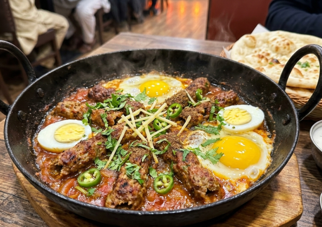 kabab anda karahi